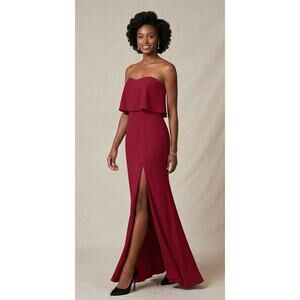 Xscape Strapless Formal Full-Length Evening Gown Red Size 2 NWT